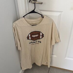 Life Is Good Tan Football Tee